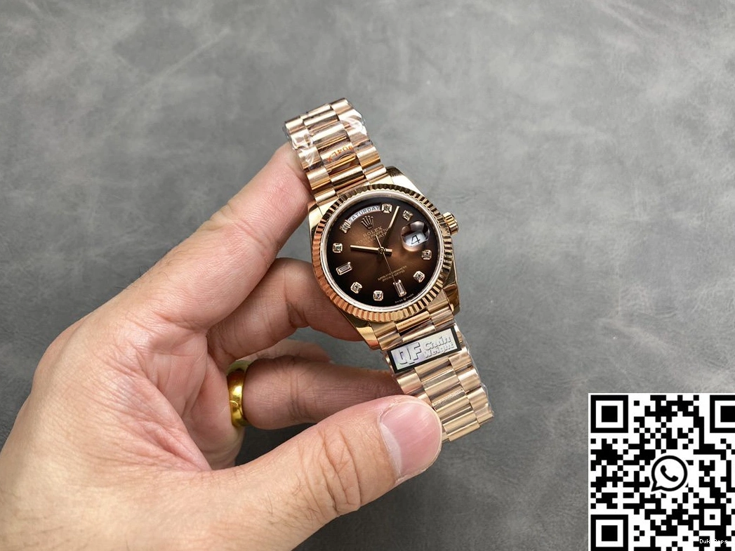 Chocalate 36mm Rolex v5 M128235-0037 QF Factory Date Day Steel Dial Tungsten 0105